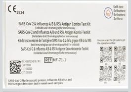 schnelltest corona covid influenza A/B RSV 4-1 grippe