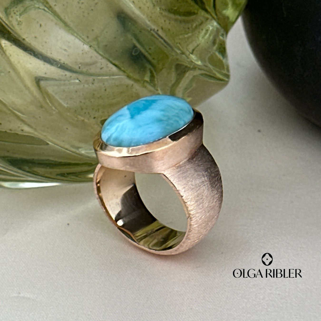Olga Ribler Anelli: Silber Statement Ring mit Larimare Grösse 55 – Nuovo (secondo la descrizione) da Luzern venduto da byolgaribleroutlet 7