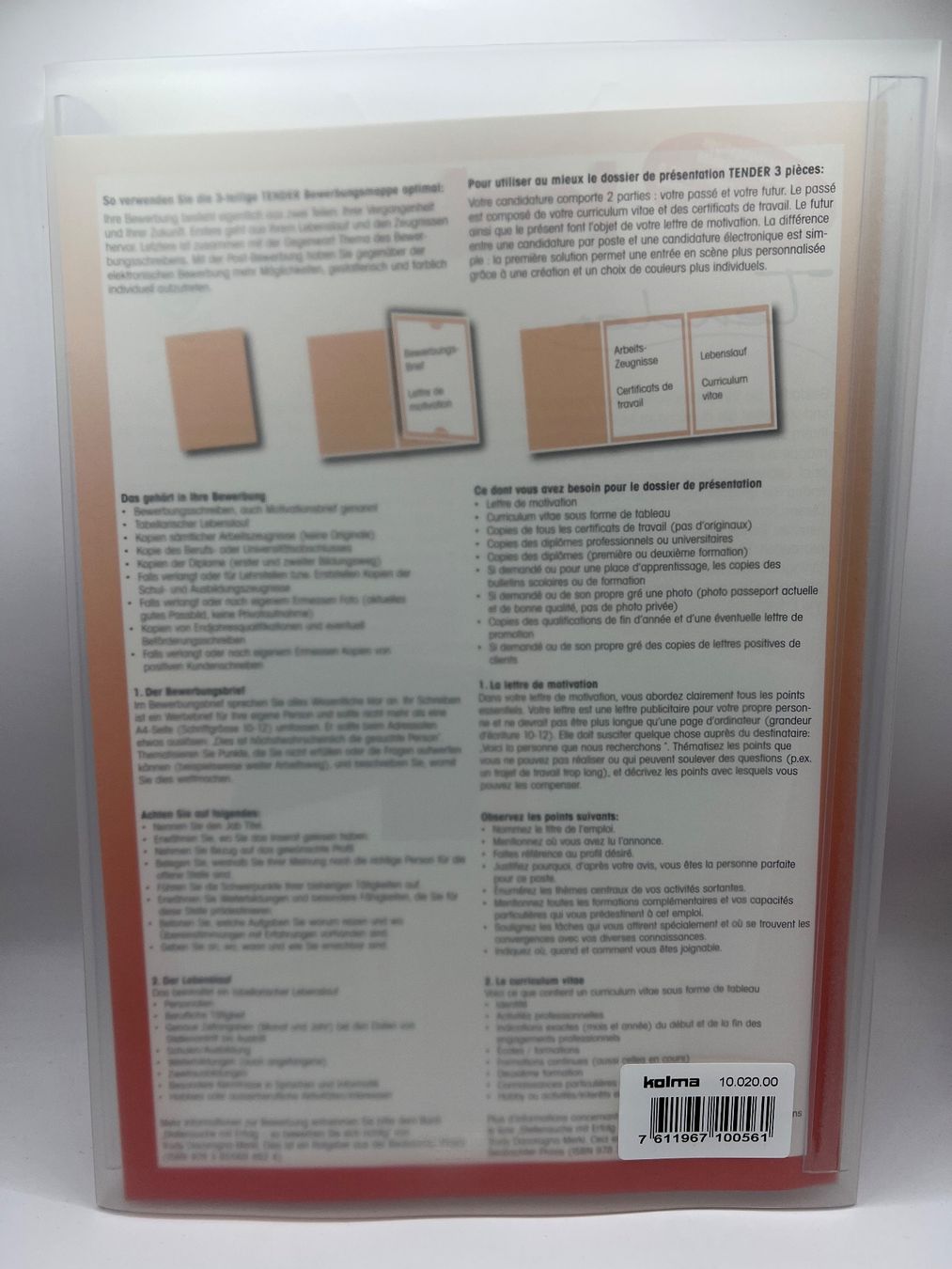 Raccoglitori: Kolma Bewerbungsmappe Tender A4 transparent – Nuovo e nell'imballaggio originale da Vaduz venduto da NotNeeded 2