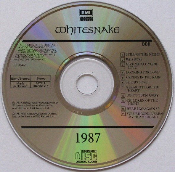 CDs: Whitesnake – 1987 - Vergriffen! – D'occasion à Brittnau par Zibu 2