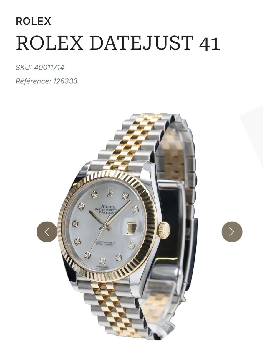 Rolex Orologi: Rolex Datejust 41 mm Bicolor mit Diamanten – Usato da Basel venduto da David_2019 1
