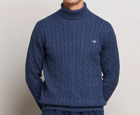 GANT Cotton Cable Turtle Neck Pullover Gr. L (20376)