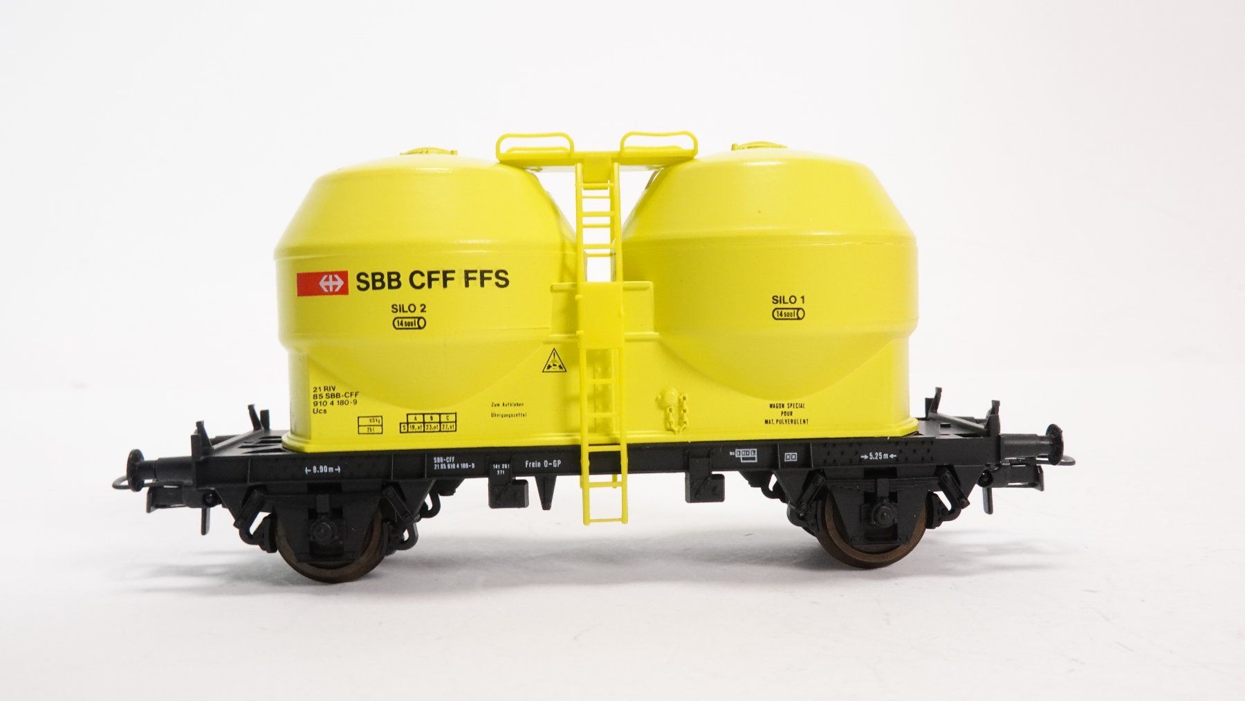 Lima Modellini di ferrovie: e55 Lima SBB UCS Silowagen gelb – Usato da Thun venduto da evinka_gmbh 3