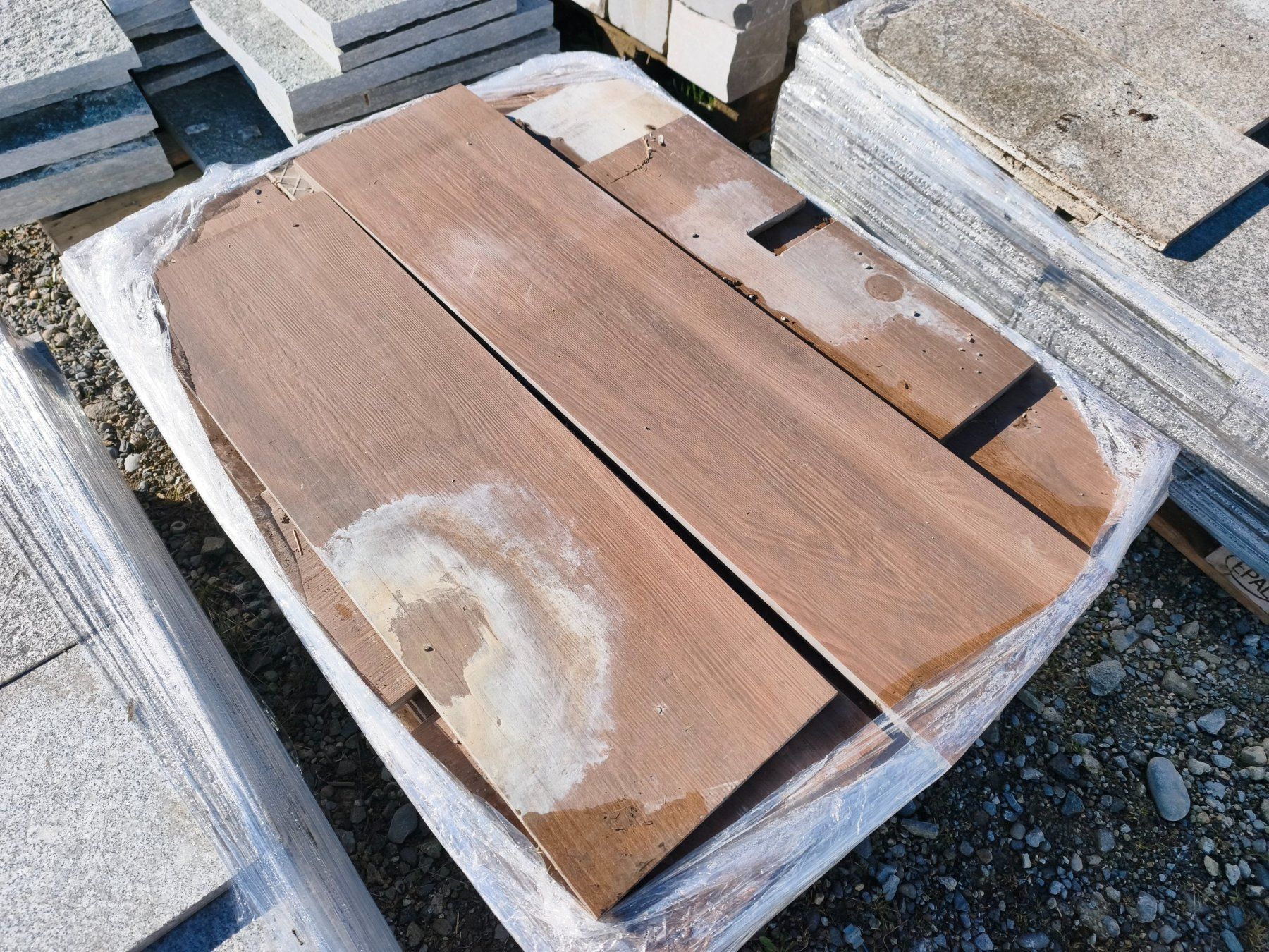 Rivestimenti per pavimenti: Feinsteinzeug in Holz Optik – Nuovo (secondo la descrizione) da Beinwil am See venduto da ihregartenwelt 3