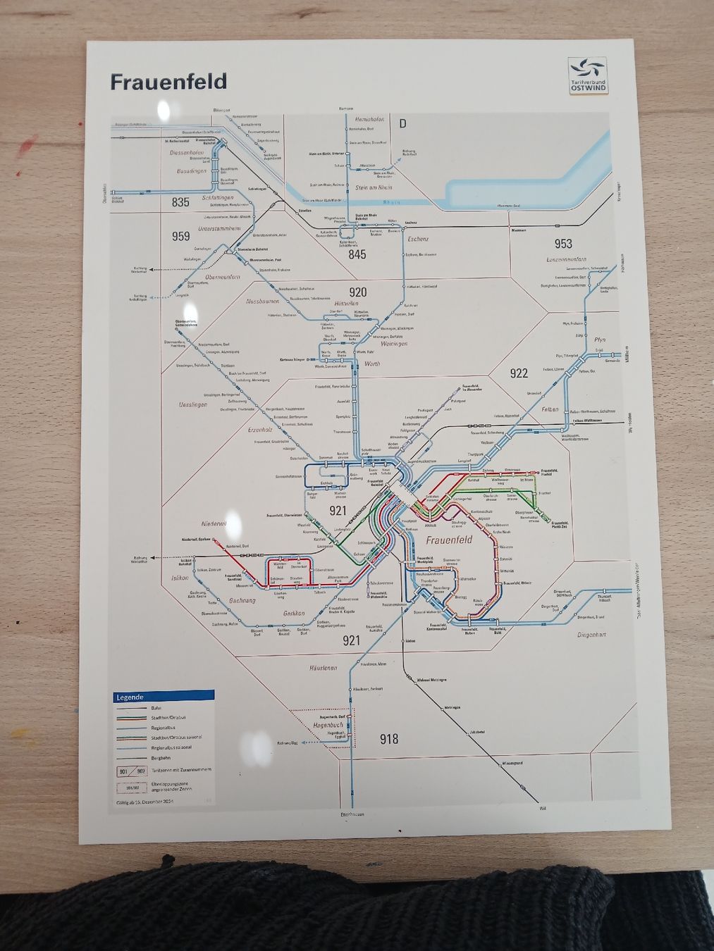 SBB/CFF/FFS Insegne: Frauenfeld ÖV-Netzplan - 2025 – Usato da Brügg BE venduto da Just_standing_here