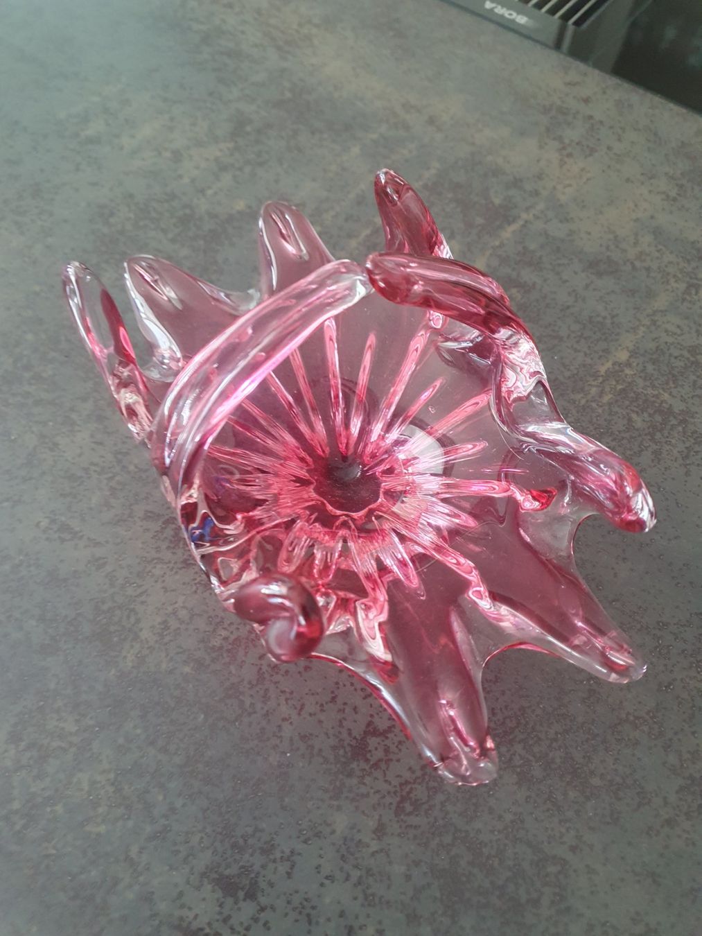Tutte le decorazioni: Glaskorb rosa Sternform mit Henkel Dekoration – Usato da Reinach venduto da 3Guggerli 1