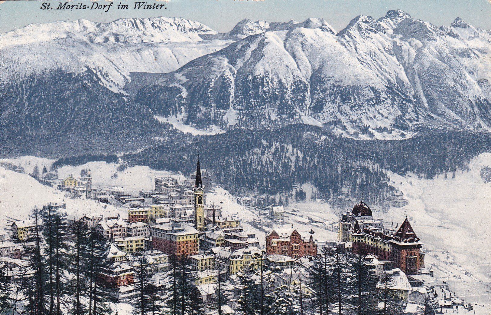 Ansichtskarten: St. moritz - Dorf im Winter – Gebraucht aus Cormoret von Pascalll2001