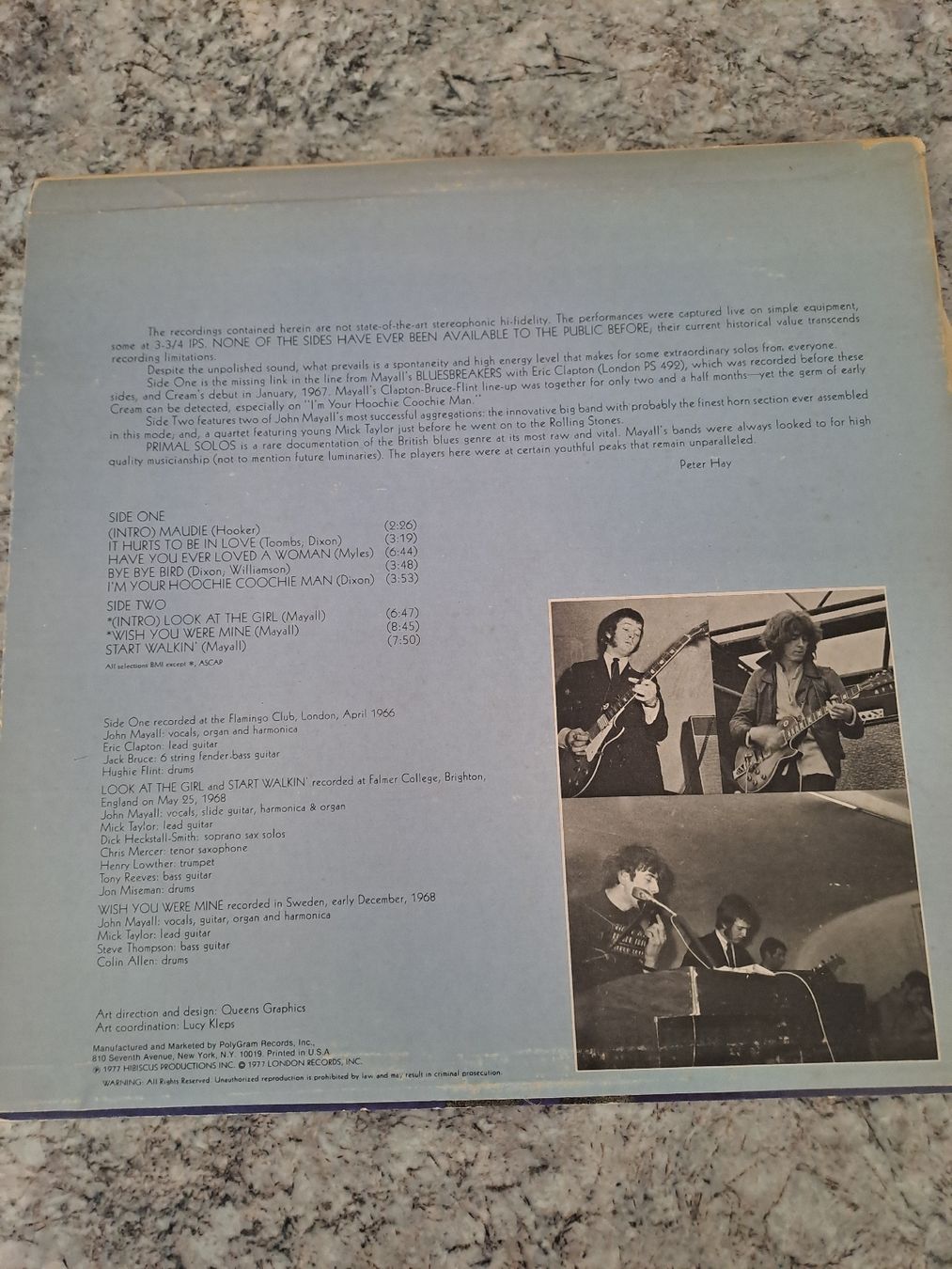 Dischi in vinile: LP  JOHN MAYALL  "Primal Solos"  LONDON – Usato da Uetendorf venduto da Essiggurken 1