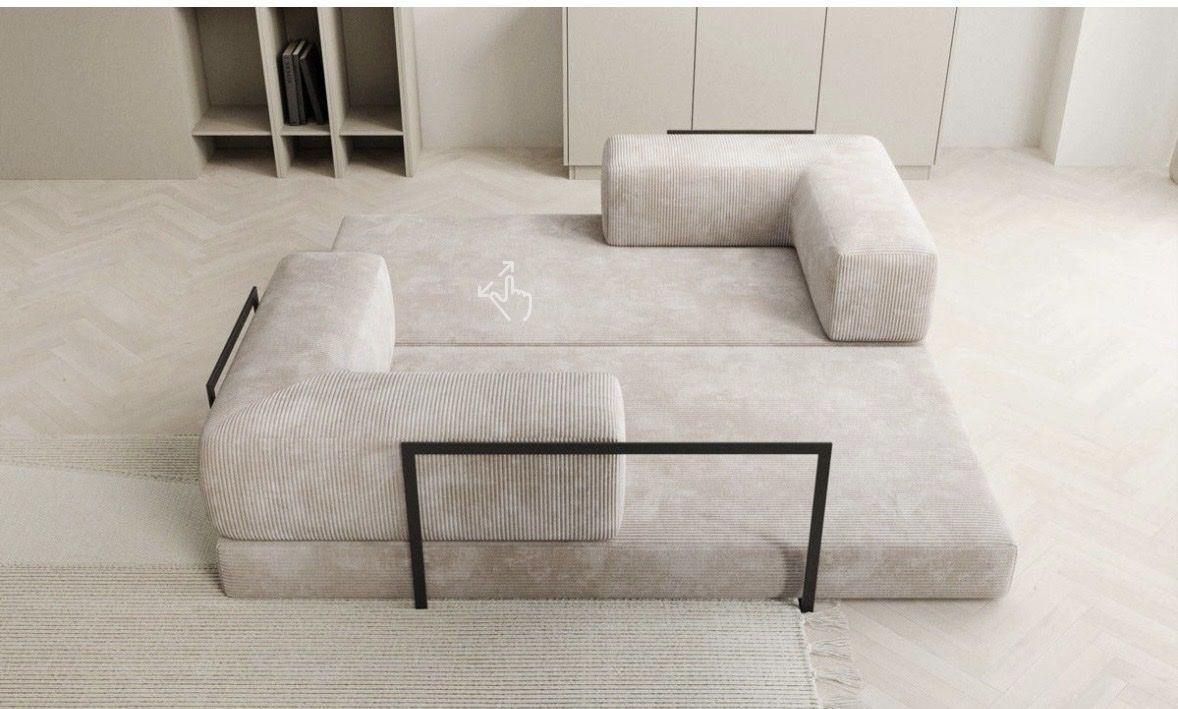 Letti: Gästebett Bett Couch Sofa beige Cord neu – Nuovo (secondo la descrizione) da Flurlingen venduto da Seekind87 2