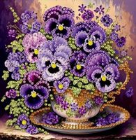 Diamond Painting : Eine Teetasse voller Blumen 20x20cm