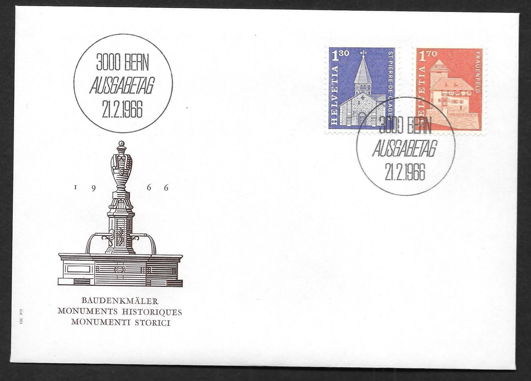 Tutti i francobolli: FDC Teilserie 421, 423  ET 21.2.1966 – Nuovo (secondo la descrizione) da Olten venduto da clotaldi