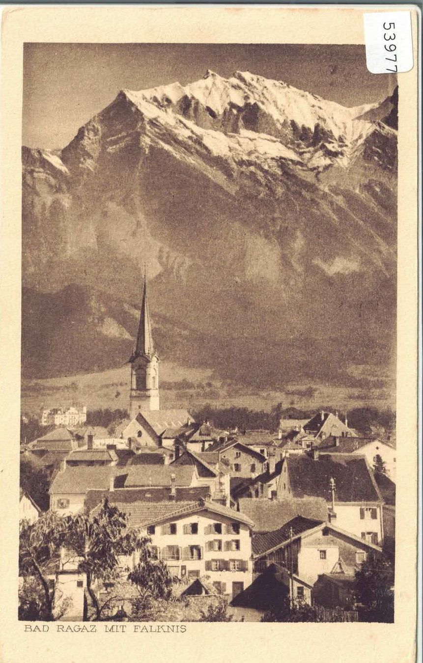 Cartoline postali: Bad Ragaz - Dorfansicht – Usato da Ettingen venduto da Kartenplanet