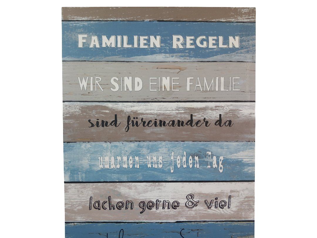 Alle Dekorationen: Wanddeko mit Familienregeln – Gebraucht aus Hünenberg von Restwert_Zug 1
