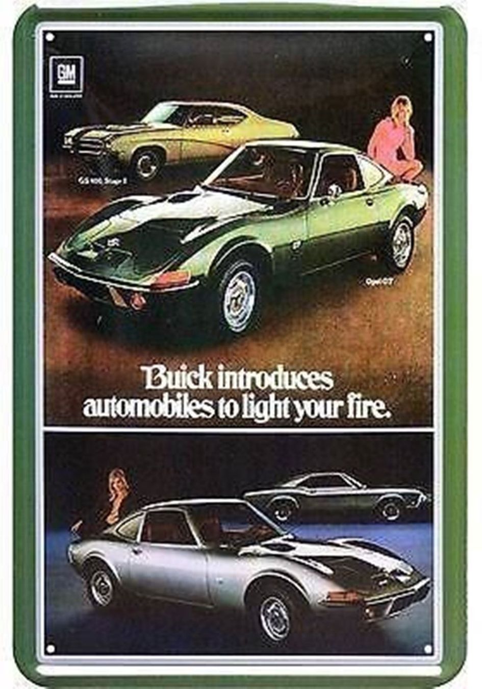 Buick Insegne: Blechschild-BUICK LIGHT YOUR FIRE – Nuovo e nell'imballaggio originale da Rupperswil venduto da big-one-sale