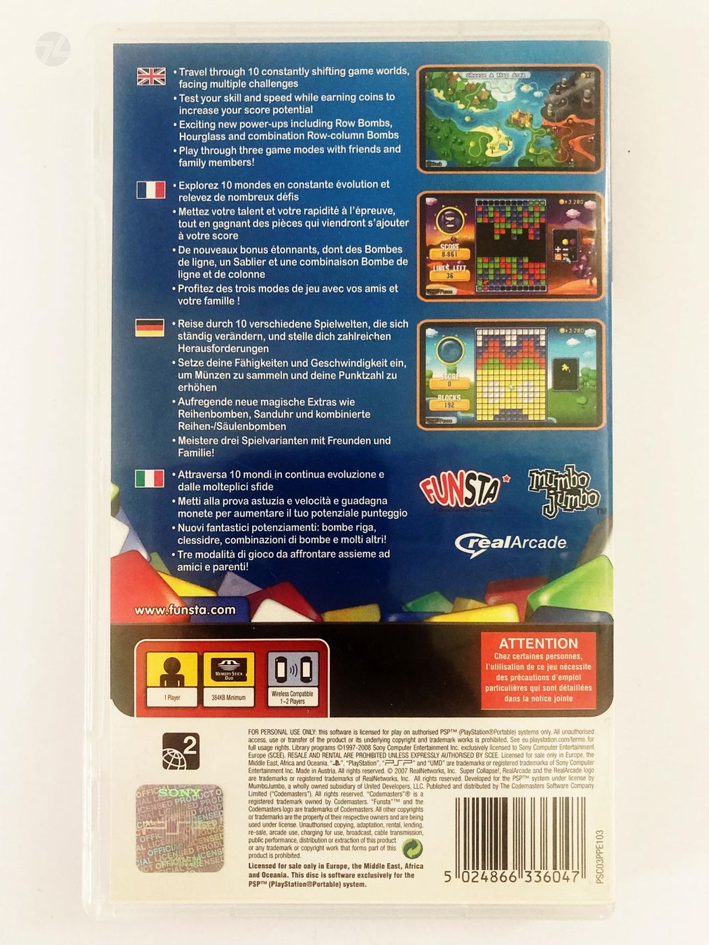 Giochi: PSP Super Collapse 3 Playstation Portable Game – Usato da Wetzikon ZH venduto da cyan74 2