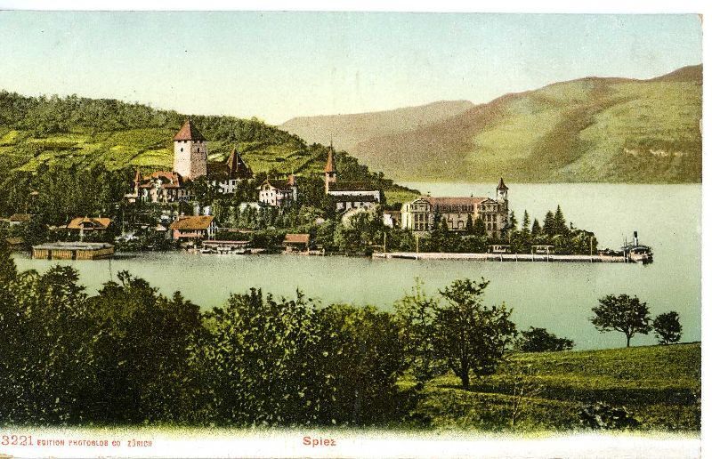 Ansichtskarten: Spiez - am Thunersee + ca. 1910 – Gebraucht aus Emmenbrücke von teestube