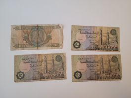 Ägypten Konvolut alte Banknoten