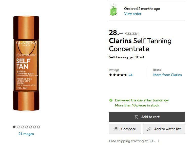 Clarins Creme abbronzanti: Clarins Self Tan Concentrate – Nuovo (secondo la descrizione) da Fribourg venduto da metalhands 3