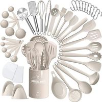 Küchenhelfer Set, 43-teiliges  Kochbesteck Set, Khaki