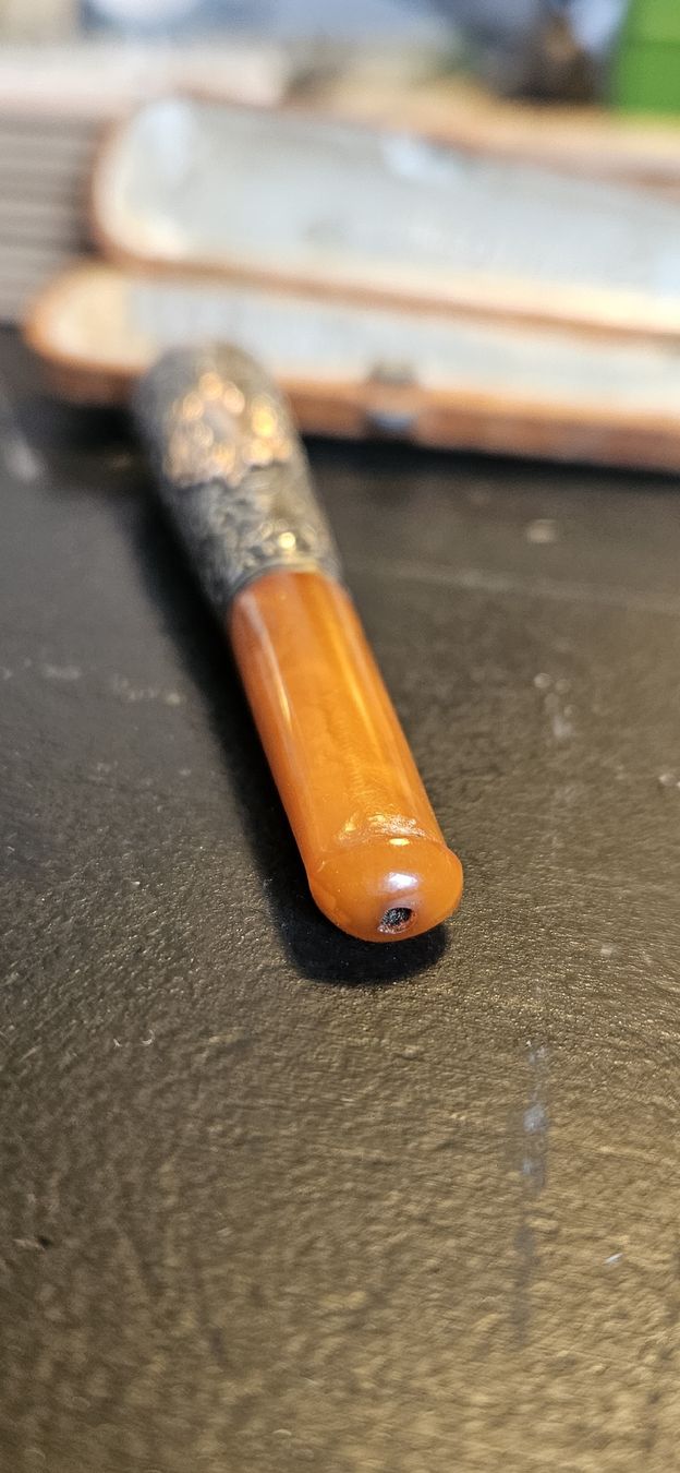 Pipe & Accessori: Antike Zigarettespitze, Silber & Bernstein – Usato da Belp venduto da Ginus85 4