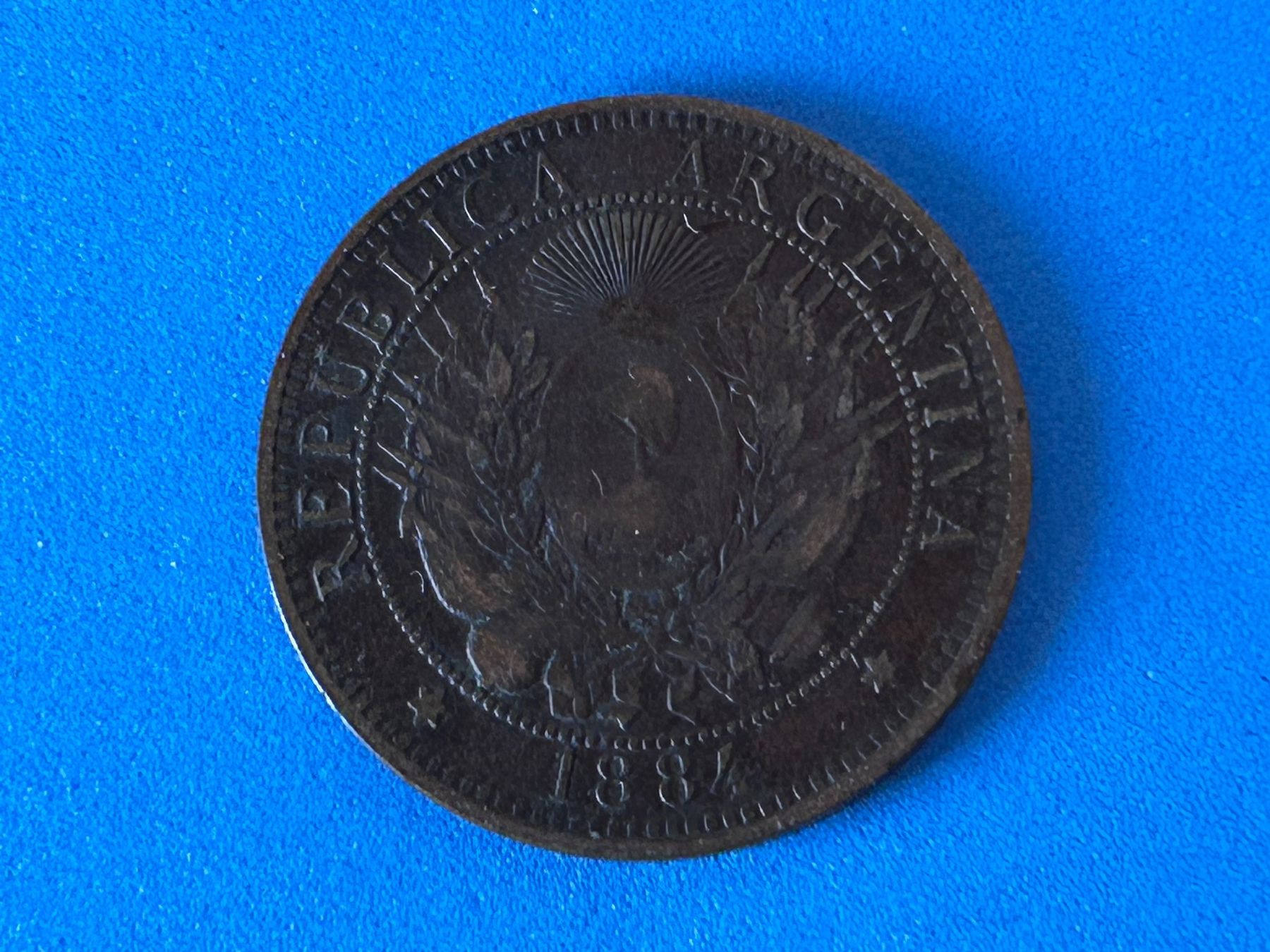 Tutti le monete: Argentina - 2 Centavos 1884 – Usato da Corcelles NE venduto da AJKader 9
