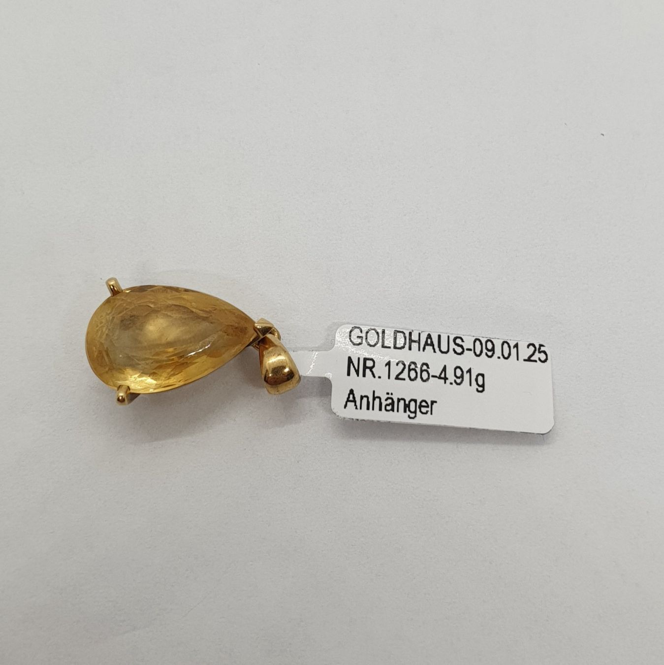 Anhänger: Echt 18K Gold - Citrin Anhänger – Gebraucht aus Luzern von Luzern-Goldhaus 1