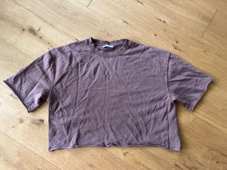 Zara Sweat-T-Shirt Altrosa Used Look Baumwolle Gr. L