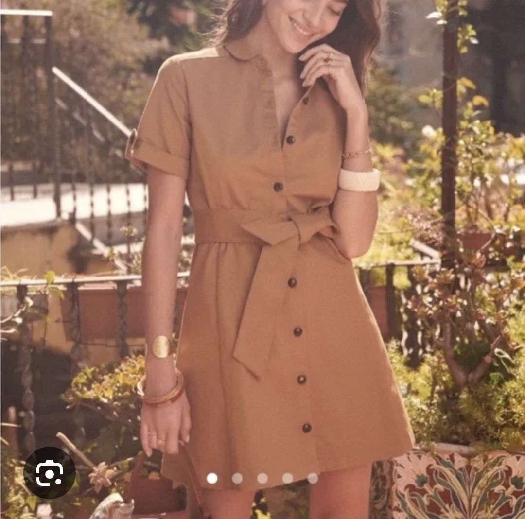 Sezane Vestiti: Robe chemise SÉZANE DENIM camel  taille 38  – Nuovo (secondo la descrizione) da Genève venduto da stepher85