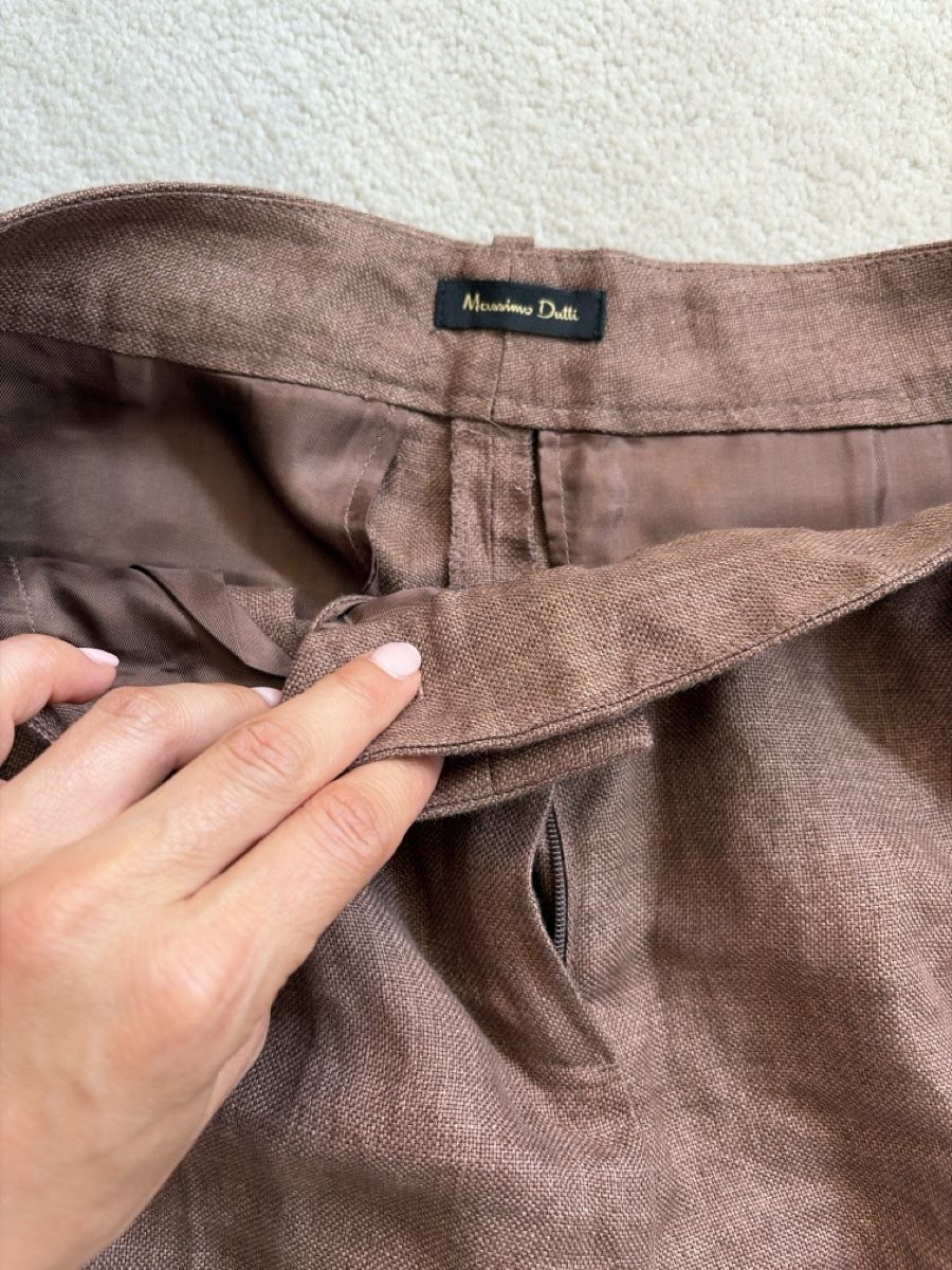 Massimo Dutti Pantaloni: Massimo Dutti Hose Leinen braun Grösse 36  – Usato da Zürich venduto da ufe_f5q5 1