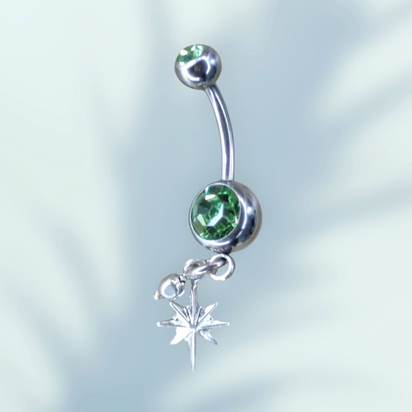 Gioielli per piercing: Bauchnabelpiercing Grün mit Abendstern 925 Solid Silber – Nuovo (secondo la descrizione) da Schwyz venduto da els_7cys