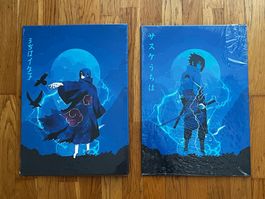 DISPLATE - 2x Metallbilder - Sasuke & Itachi (45 x 32 cm)