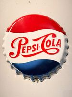 Emailschild Pepsi Button um 1960 ab 1.- Coca Cola Getränke