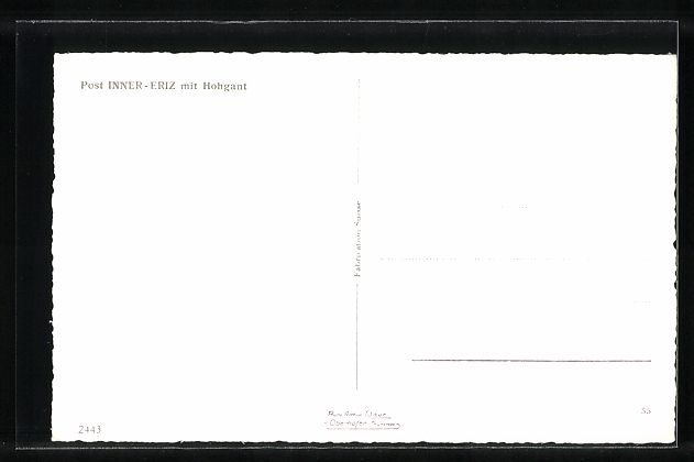 Cartes postales: AK Inner-Eriz, Post mit Hohgant – D'occasion à Berlin par bartko-reher 1