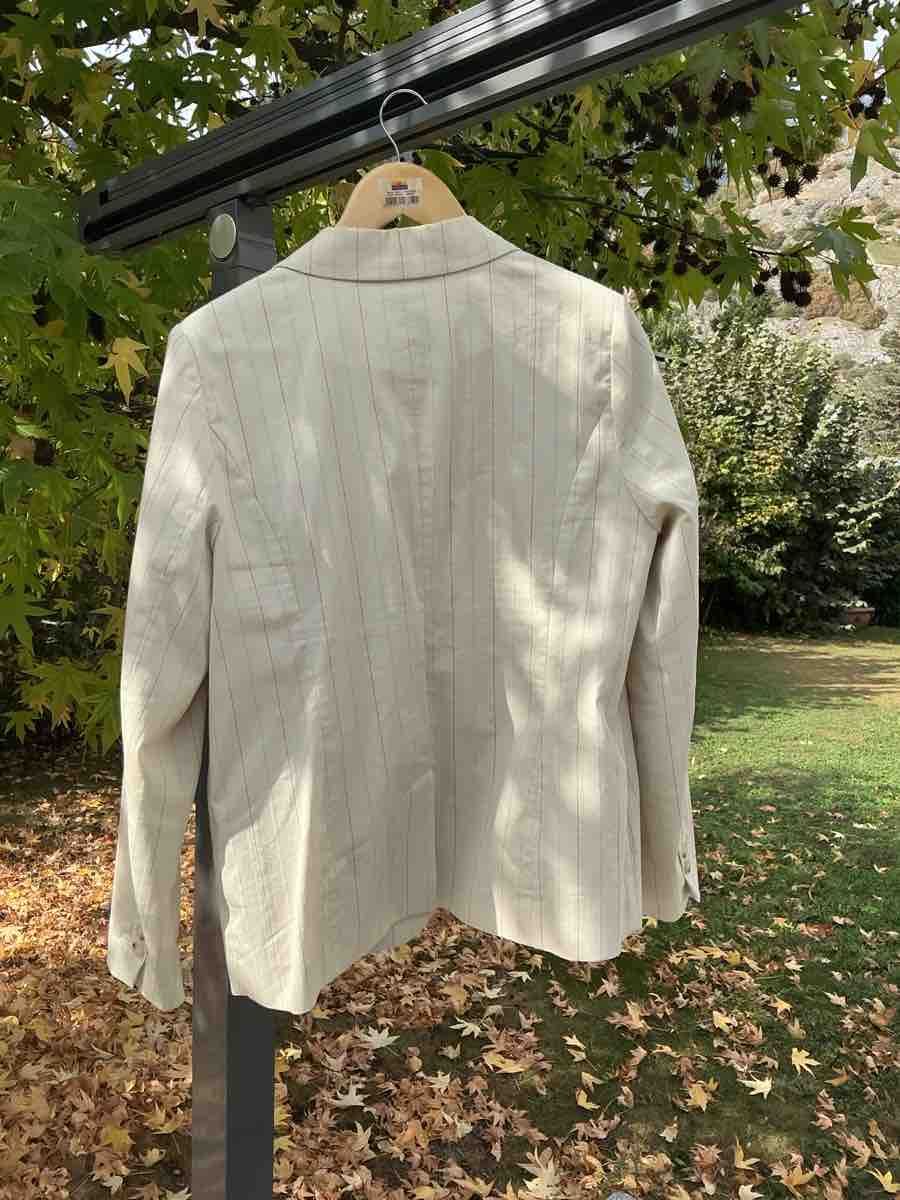 Jacken: Blazer Elora beige à rayures, taille 42 – Neu (gemäss Beschreibung) aus Vétroz von Erge1 2