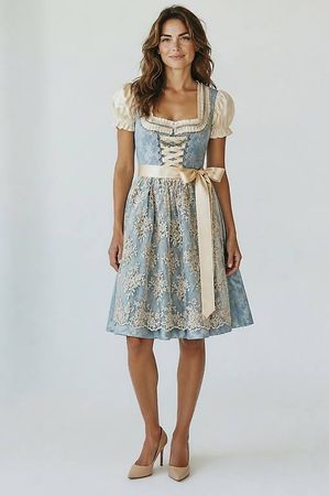 Designer-Dirndl Silk & Pearls Gr. 32  Seide & Satin