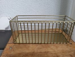 Drathkorb aus Metall goldfarbig H&M Home