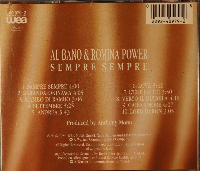 Al Bano & Romina Power – Sempre Sempre (Gebraucht) in Luzern für CHF 3. ...