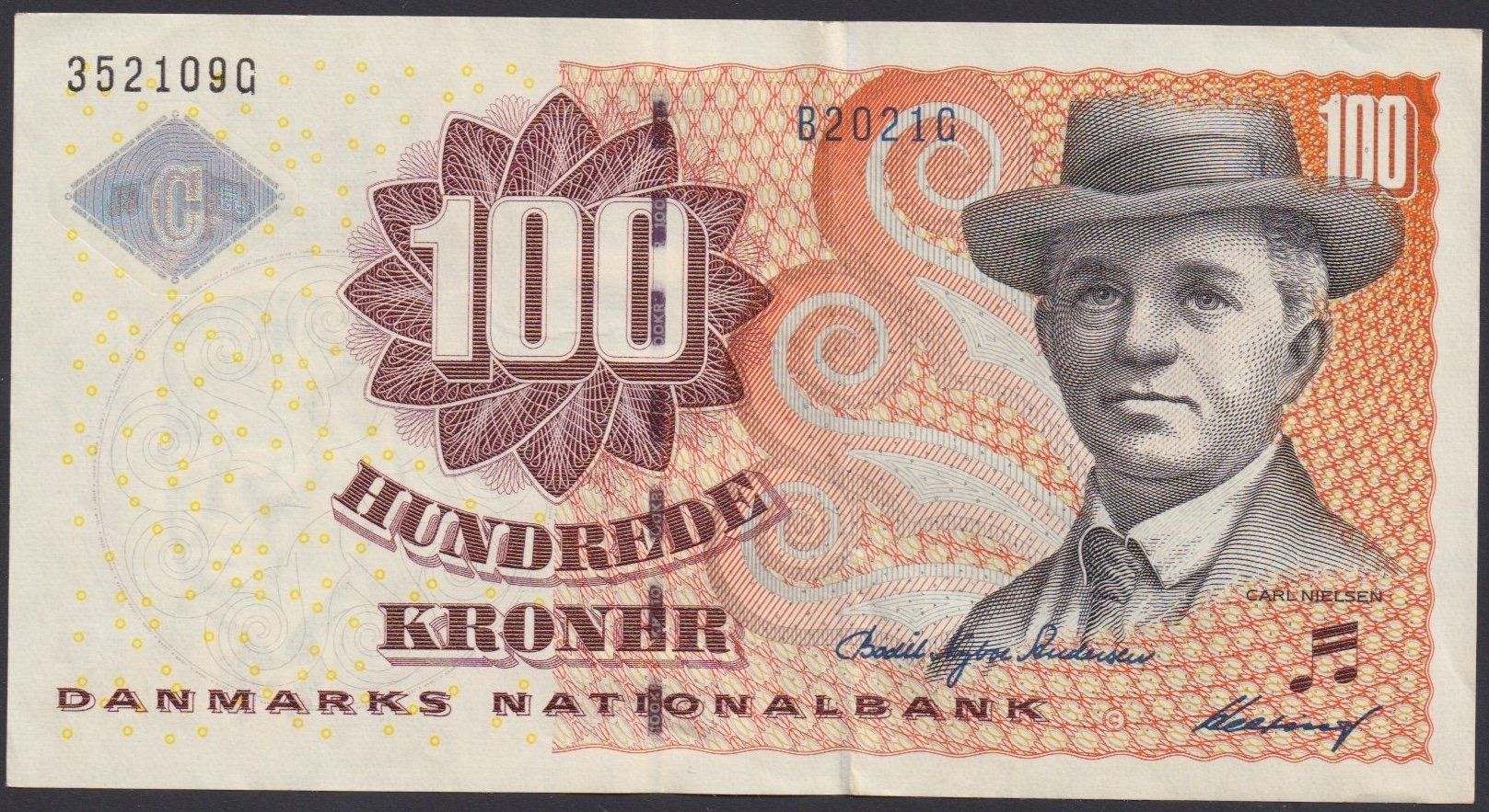 Banconote: Dänemark 100 Kroner 2002 – Usato da Brugg AG venduto da banknoten_muesli