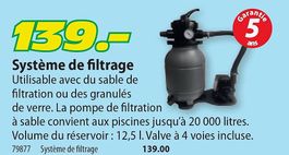 Système de filtration à sable piscine quasi neuf