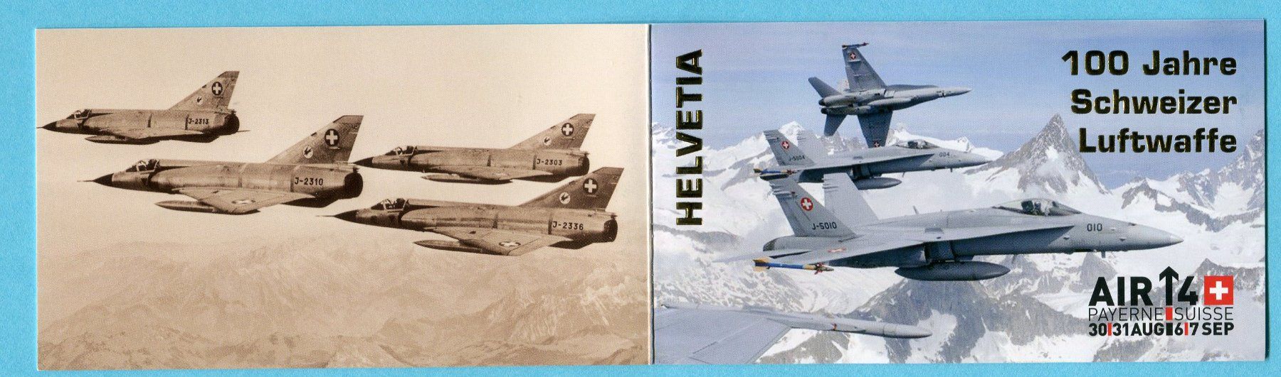 Alle Briefmarken: Privates Markenheftchen 100 Jahre Schweizer Luftwaffe – Gebraucht aus Opfikon von cleocat-vb