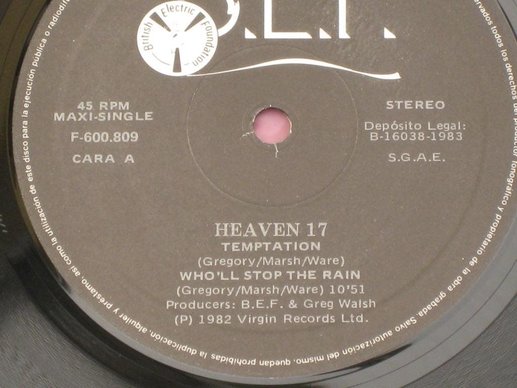 Schallplatten: MAXI - HEAVEN 17 - TEMPTATION – Gebraucht aus Steckborn von Quo7 1