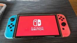 Nintendo Switch 1| OLED Konsole mit Zubehör und 3 Spielen