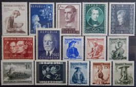 Österreich ex. Kat. 918-1032 ** 1948/57 Kat. 119 Euro
