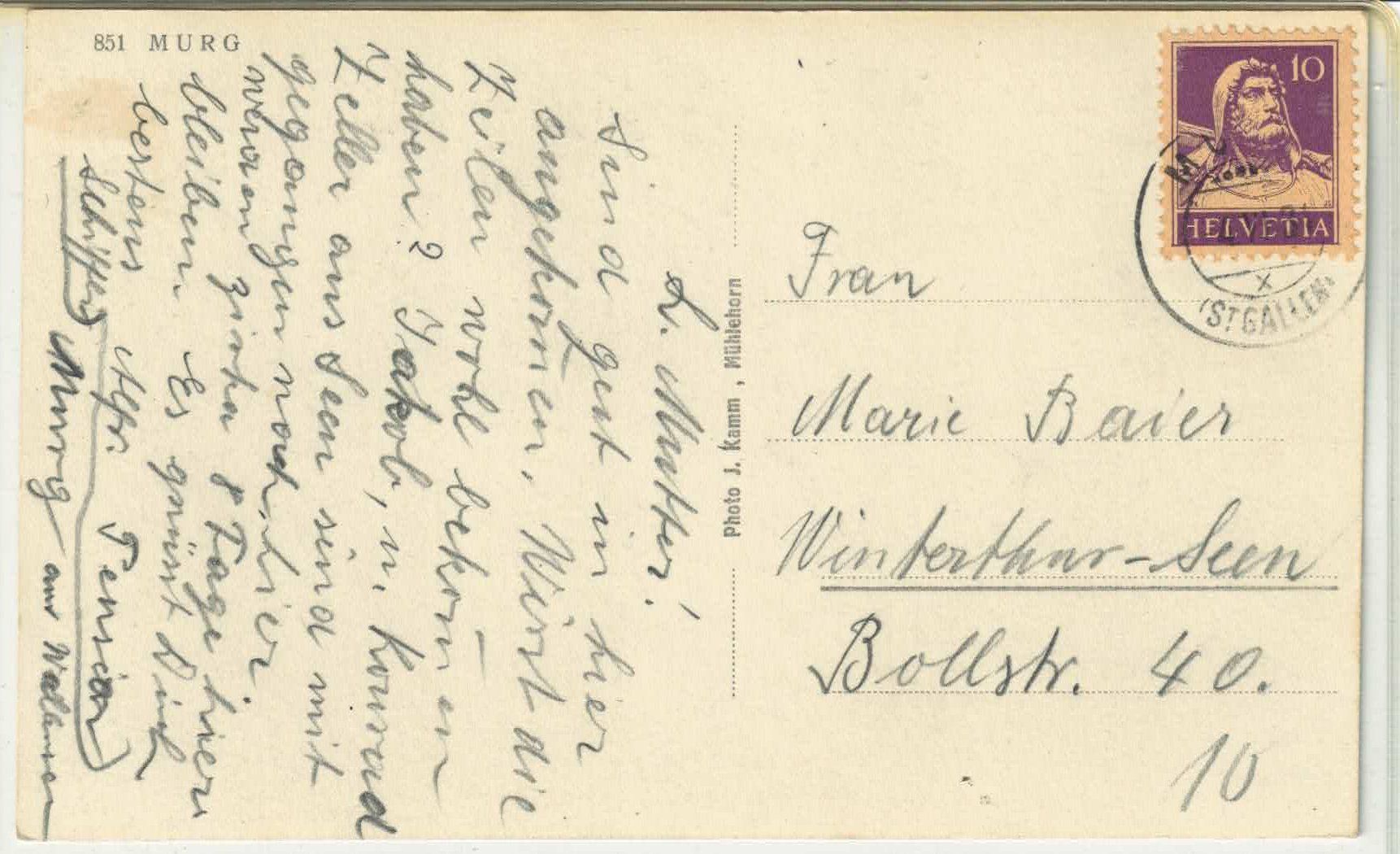 Cartes postales: Murg mit Walensee – D'occasion à Ettingen par Kartenplanet 1