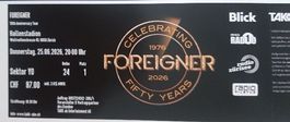 2 Tickets Foreigner Konzert Zürich