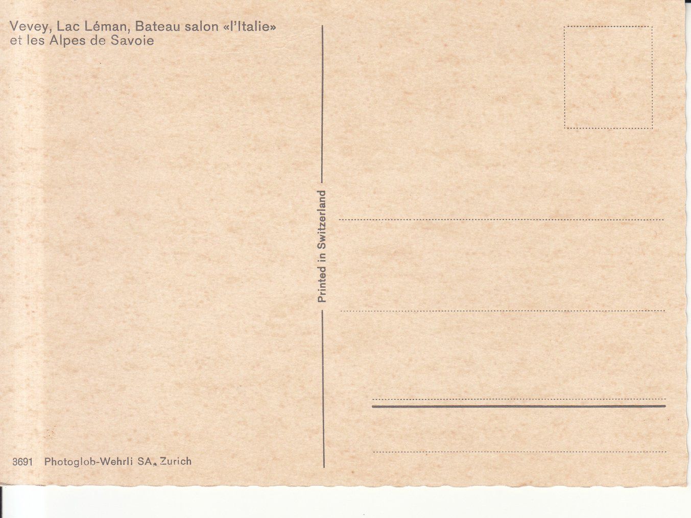 Cartoline postali: Vevey Lac Léman ca. 1960 – Usato da Bürglen TG venduto da StampGraf 1