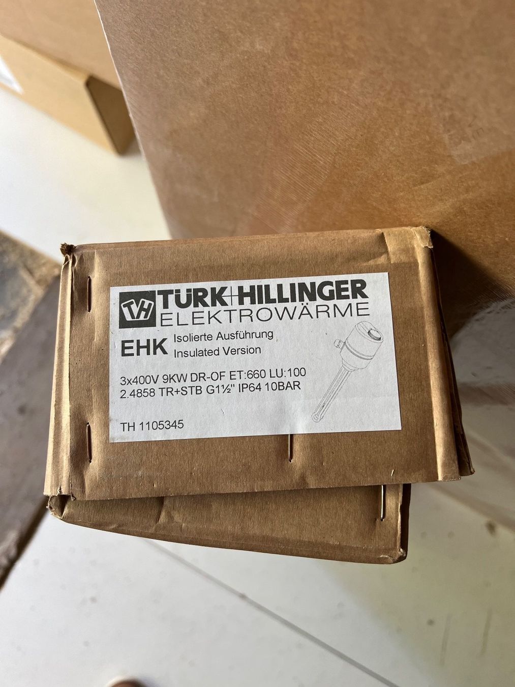 Radiatori: Einschraubheizkörper Typ EHS, DN 40 (1 1/2") 9kW – Nuovo e nell'imballaggio originale da Gretzenbach venduto da Avantiklima 2