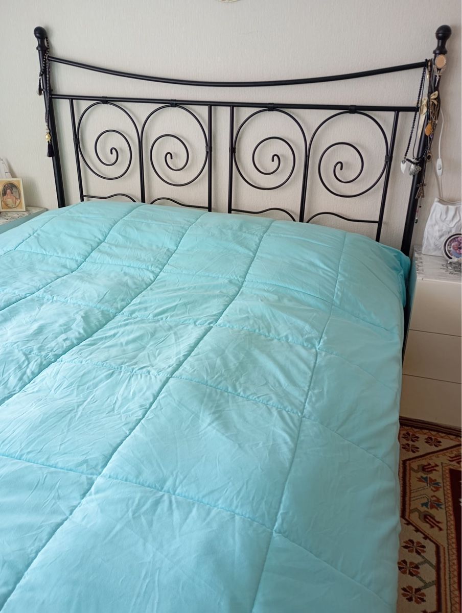 Letti: Metal Bed Frame with Decorative Swirls - Queen Size - Summer – Usato da Zürich venduto da pinish