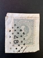 Niederlande - 1872 König Wilhelm Puntstempel 46 auf Papier