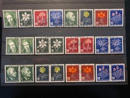 Pro Juventute 1946 + 1947 / Serie + Paar ET gestempelt